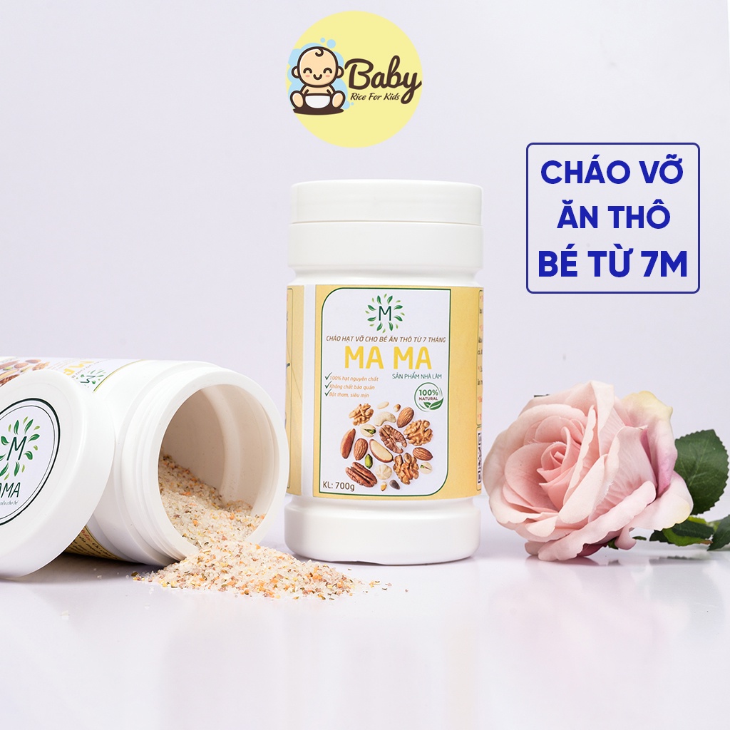 Cháo Hạt Vỡ MaMa Cho Bé Tập Ăn Thô Từ 7M Hộp 700 Gram Từ Các Loại Hạt Ngũ Cốc Giàu Dinh Dưỡng BabyRice 106