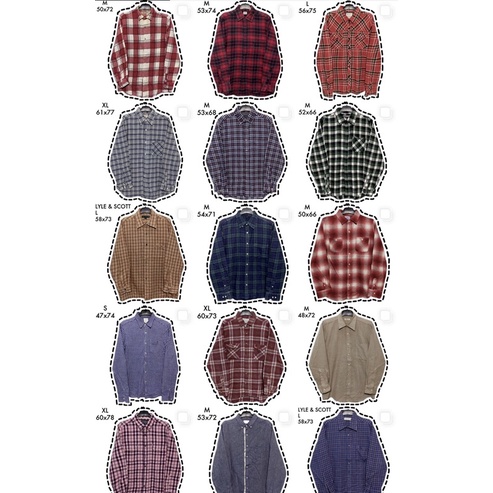 Áo sơ mi flannel 2hand sọc caro tay dài chuẩn Mỹ 🥰