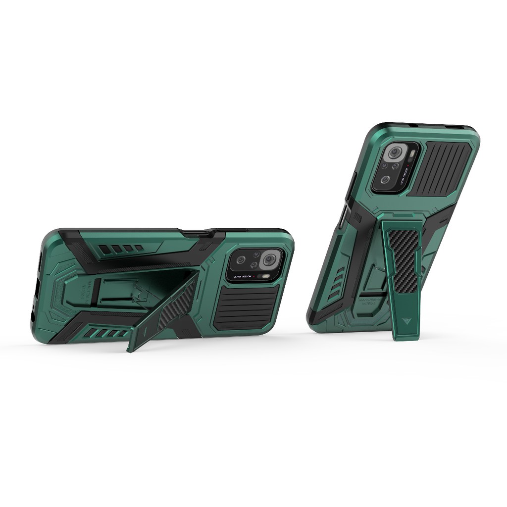 Ốp lưng Xiaomi Redmi Note 10 / Note 10s Iron Man Pro chống sốc giá đỡ xem phim cao cấp