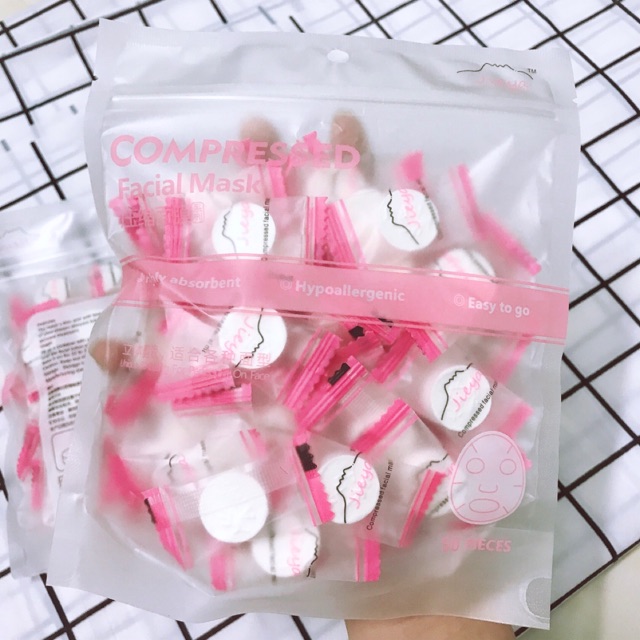 Combo 10 miếng mặt nạ giấy nén Miniso Nhật Bản