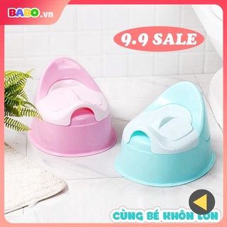 Bô Ngồi Tập Đi Vệ Sinh Cho Bé, Bô ị cho em bé BABO, Có nắp và tựa, khay dễ dàng cọ rửa, Cho bé trai, bé gái từ 1 tuổi