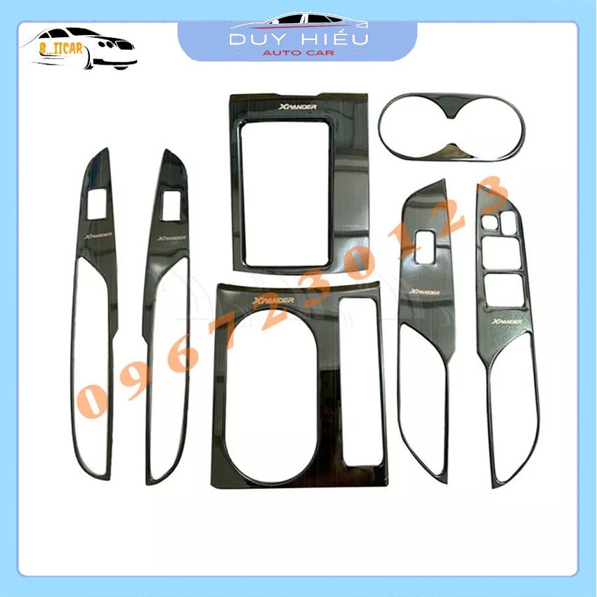 Ốp Trang Trí Nội Thất Xe Mitsu Xpander 2018 2019 2020 - 7 Chi Tiết, Chất Liệu TiTan Phay Xước, Có Sẵn Keo Dính Dễ Dàng L