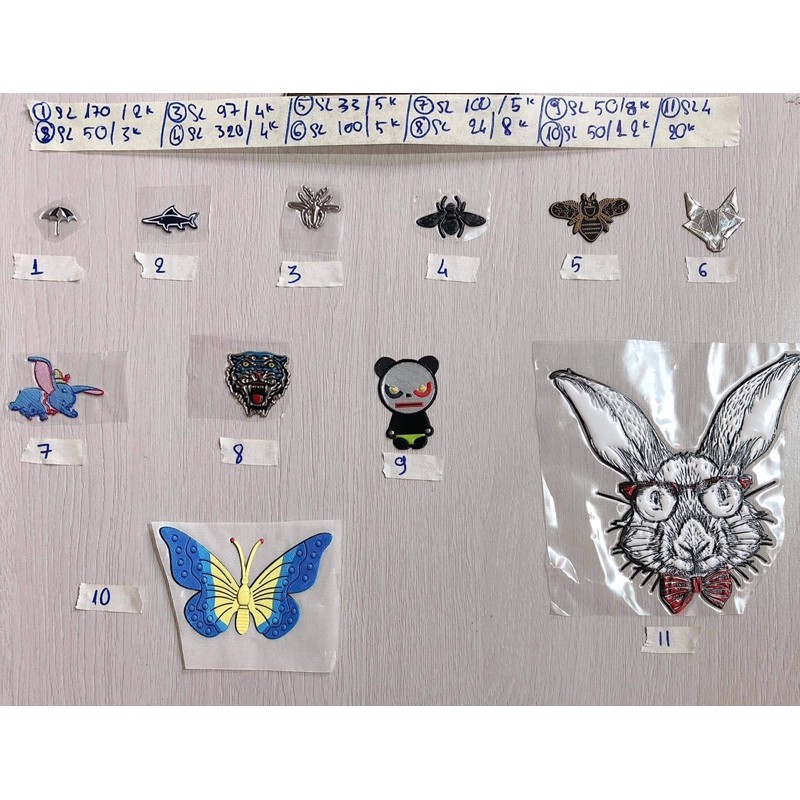 sticker hình ủi nổi con vật