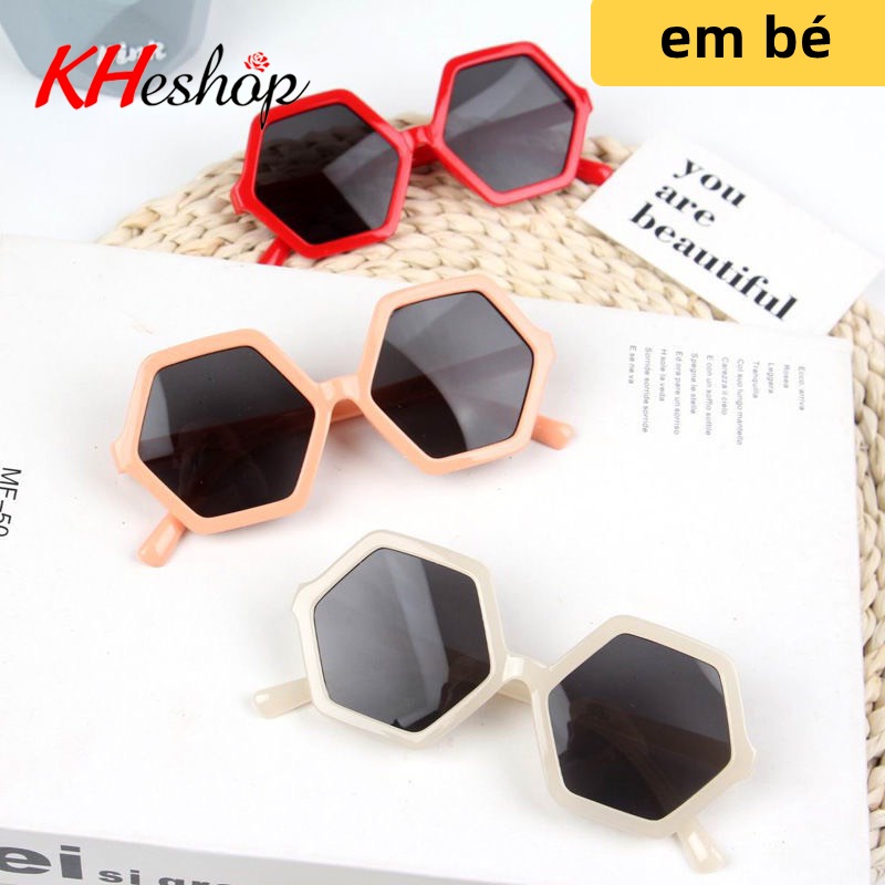 Kính Râm, Kính Mát Lục Giác 6 màu Cho Bé Trai Bé Gái siêu hót nhất 2021 chống Uv cực tốt, thời trang  mã Y1583