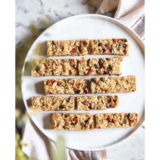 Olaben Nutrition Granola Bars 250g - Thanh hạt dinh dưỡng ăn kiêng không đường - Hỗ trợ giảm cân