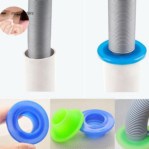 Vòng chắn đường ống nước xả của bồn rửa/máy giặt chất liệu silicone kích thước 6.5cm x 5cm tiện dụng