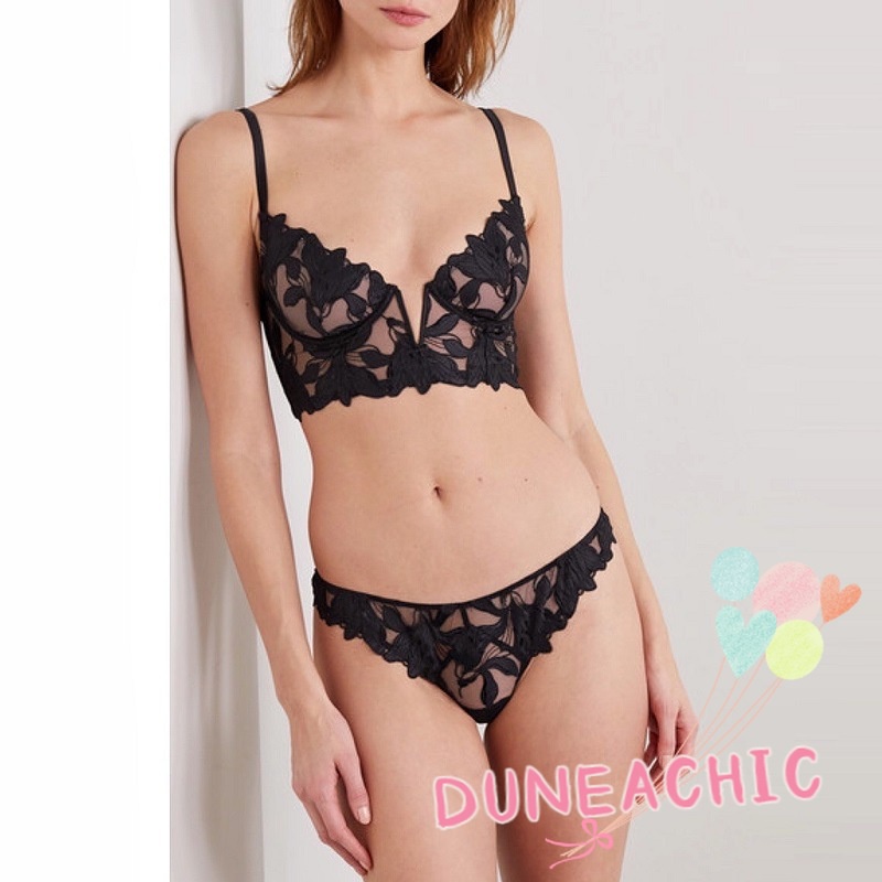 DUNEA Set Áo Ngực &amp; Quần Lót Nữ Phối Ren Quyến Rũ