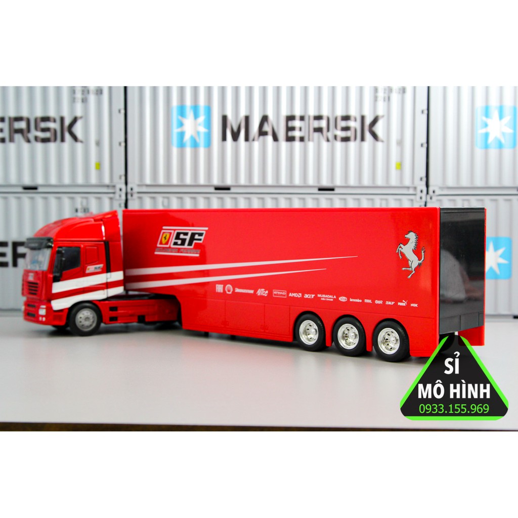 [ Sỉ Mô Hình ] Mô hình xe đầu kéo container Ferrari 1:43