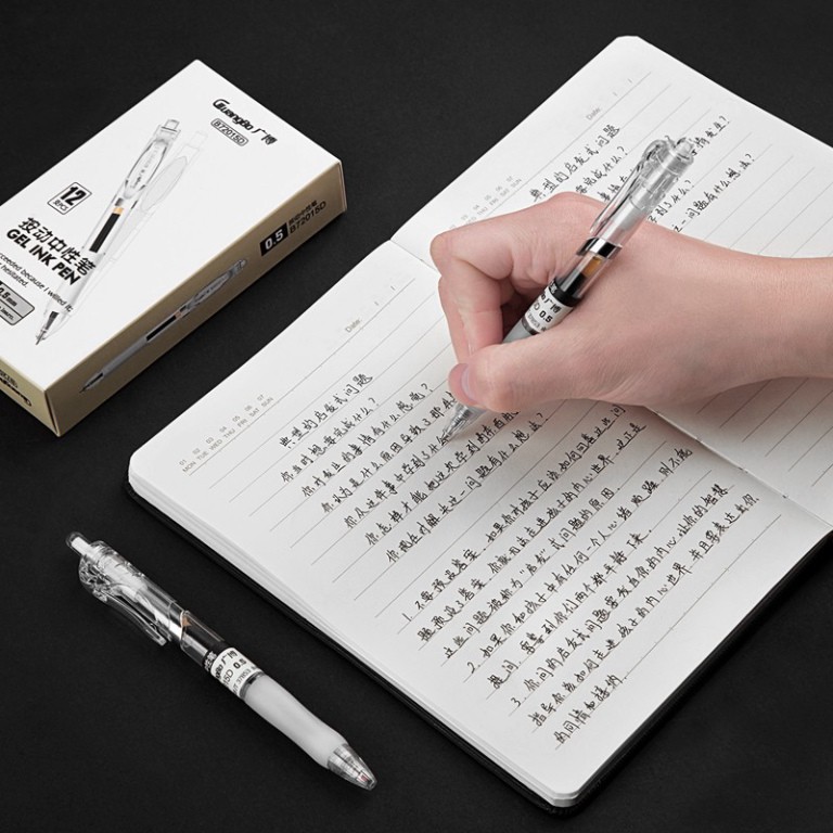 Bút bi nước Guangbo 0.5mm xanh, đen, đỏ B72015M/ B72015R/ B72015D