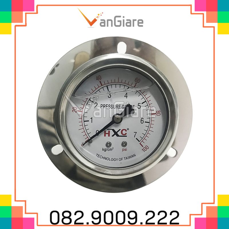 Đồng hồ đo áp suất nước khí hơi, HXC 5kg 7kg 10kg 15kg 25kg 50kg 100kg 150kg 250kg 400kg