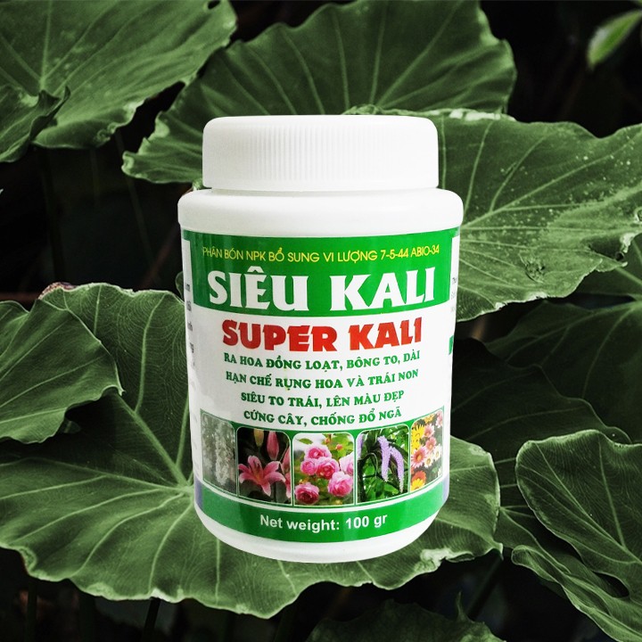 Phân bón siêu kali - super Kali kích ra hoa đồng loạt, siêu to trái, cứng cây 100g