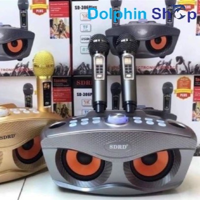 Loa Karaoke SD 306 Plus / SD 306 Bản 2021 Tặng Kèm 2 Micro Không Dây - Hàng Loại 1