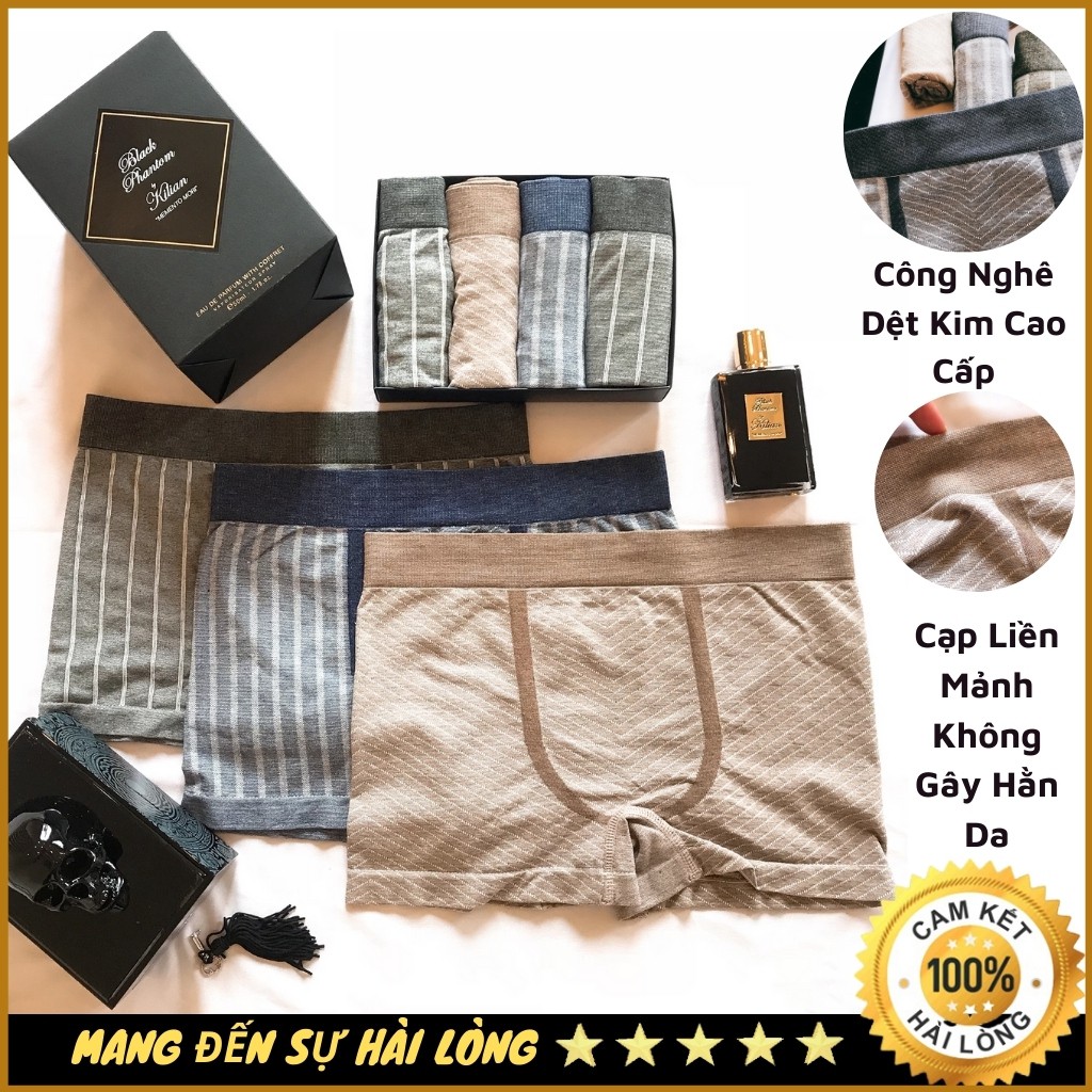 Quần Sịp Nam 💥 FREESHIP💥  Quần Lót Nam BOXER Thun Lạnh Nhật Bản, Quần Sịp Đúc Không Đường May Không Viền