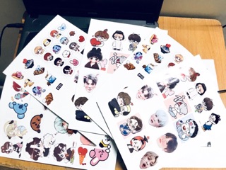 Combo Hình dán BTS- sticker BT21 - miếng dán hình kpop