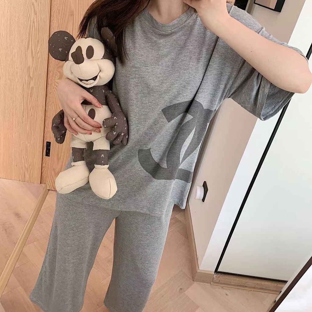 Đồ bộ nữ mặc nhà dễ thương hoạt hình tay cộc quần cộc mùa hè chất cotton thun SAQ303 FREESIZE