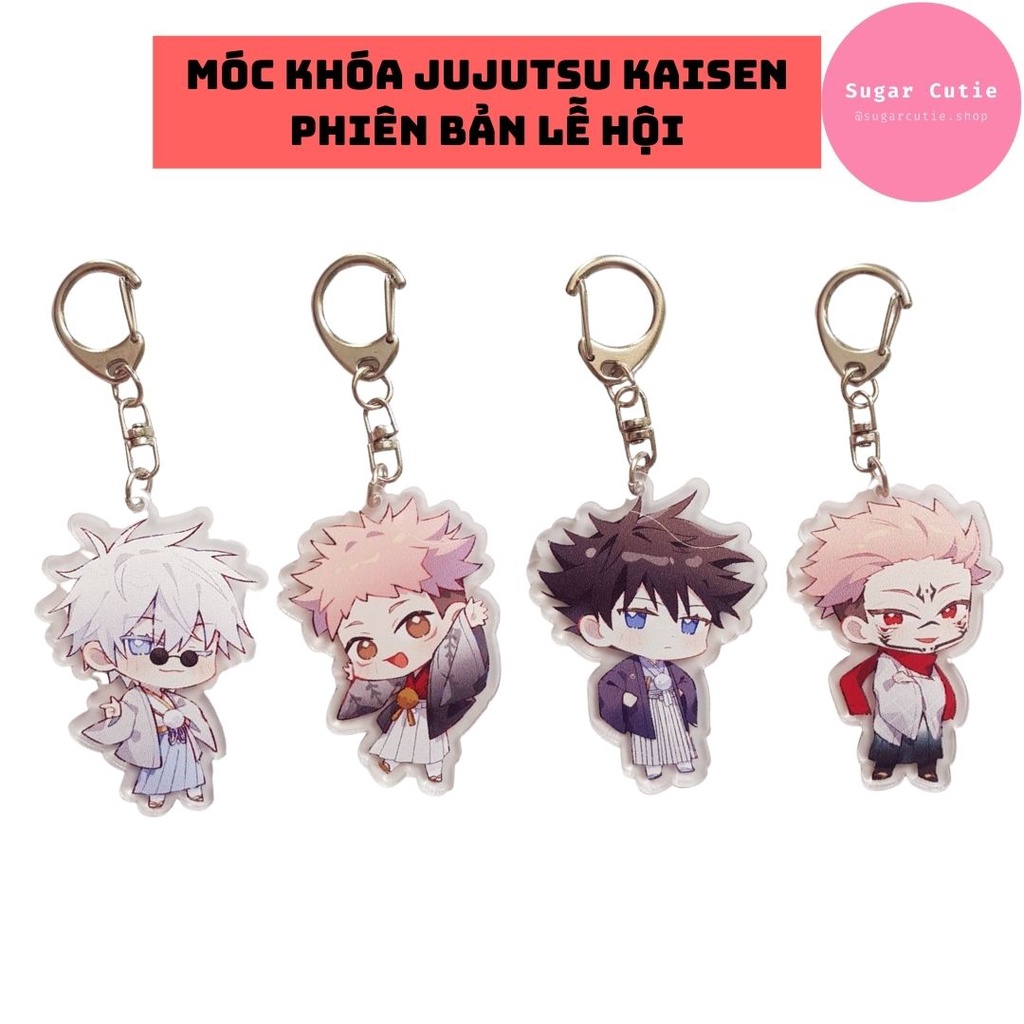 Móc khóa Anime/Manga Jujutsu Kaisen chibi mẫu lễ hội