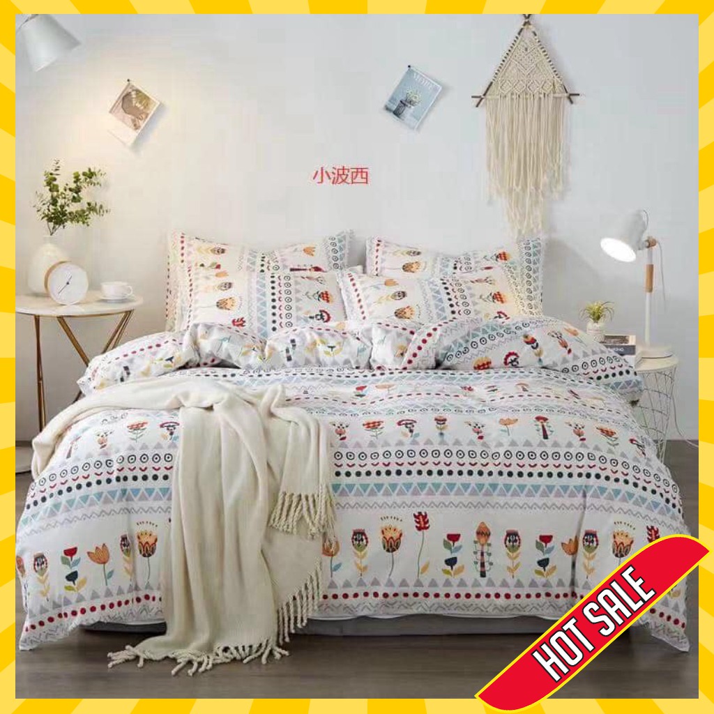 Bộ chăn ga và gối cotton living giặt máy thoải mái phong cách Hàn Quốc 6 mẫu mới về