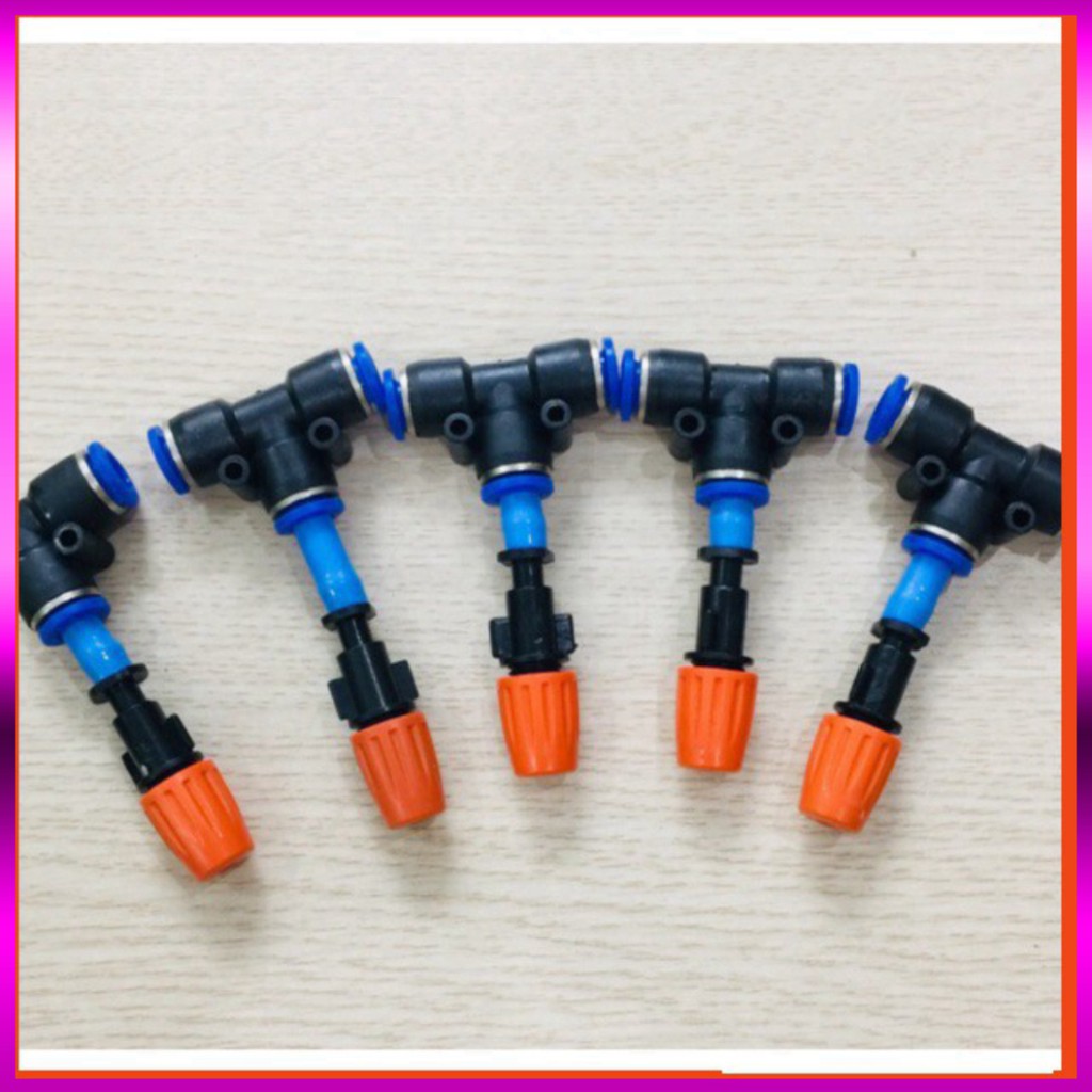 [GIÁ TỐT]  Béc phun sương(com bo 5 bec phun suong 1 hướng gắnT8mmgồm 1 béc cuối) (1tia)