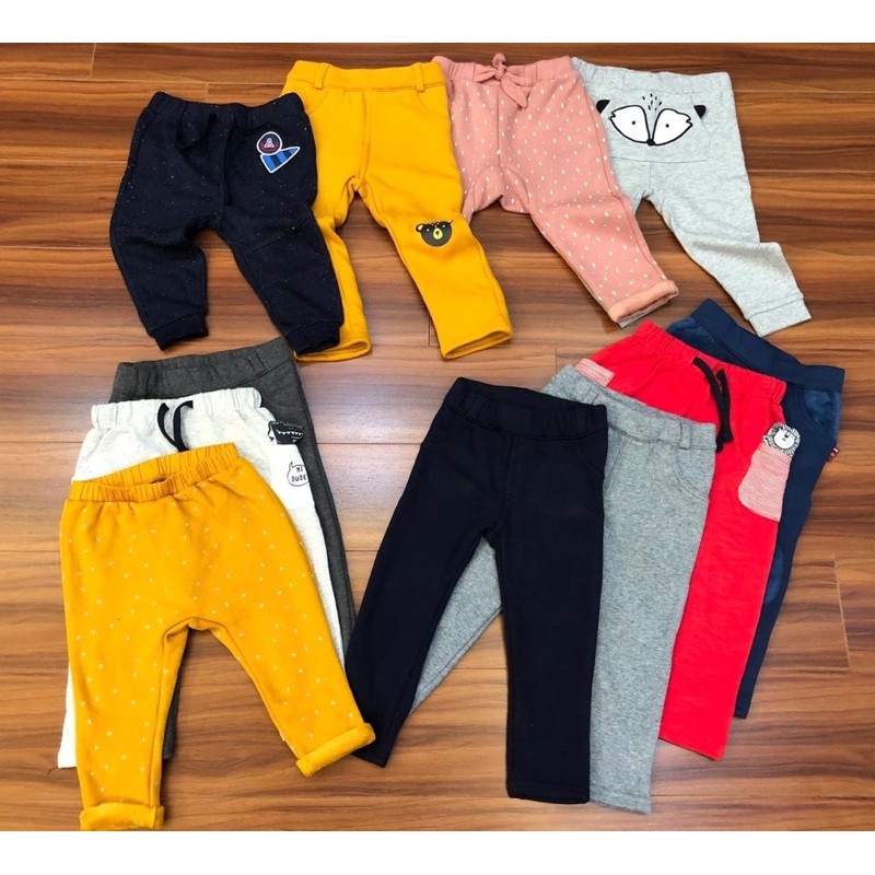 quần nỉ lot lông bé trai bé gái dư xịn