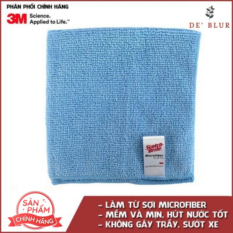 Khăn Lau Xe Ô Tô Chuyên Dụng , Lau Đa Năng Chống Trầy Xước 3M SCotch Brite 30x30cm - Gói 1 Cái