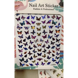 10 sticker bướm lộn xộn