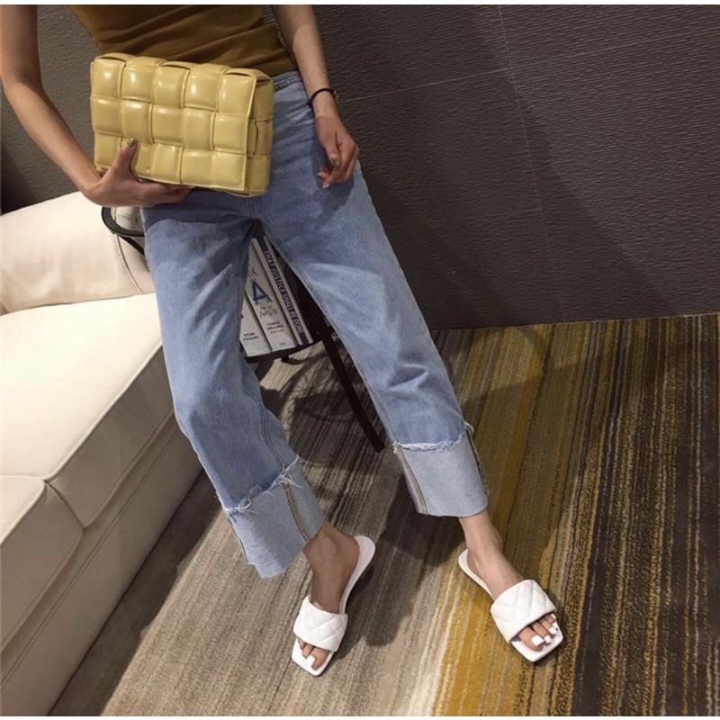 Dép lê bigsize,bản quai may ca rô