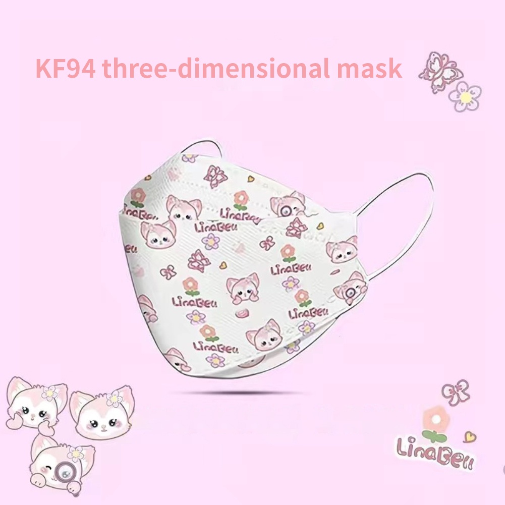 Set 10 Khẩu Trang kuromi 3d 4 Lớp Dùng Một Lần Bảo Vệ An Toàn Cho Người Lớn