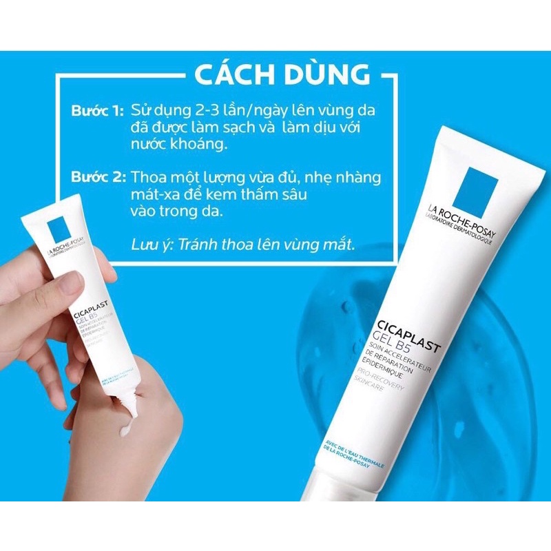 Kem dưỡng dạng gel mờ sẹo, dịu kích ứng, phục hồi tái tạo da La Roche-Posay Cicaplast Gel B5 (40ml) (CHÍNH HÃNG)