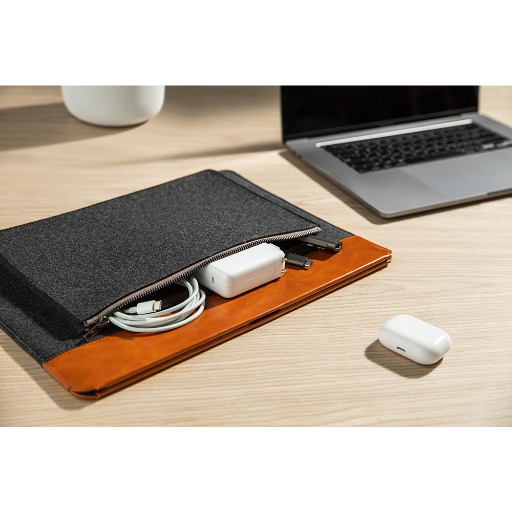 Túi Chống Sốc TOMTOC FELT &amp; PU LEATHER FOR MACBOOK PRO/AIR 13/15/16inch - H16