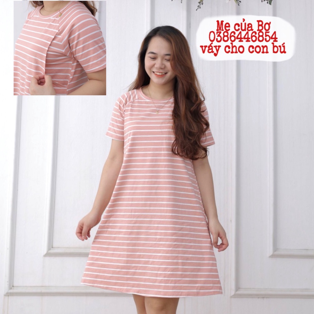 Váy bầu, đầm sau sinh cho con bú 100% cotton mềm mát