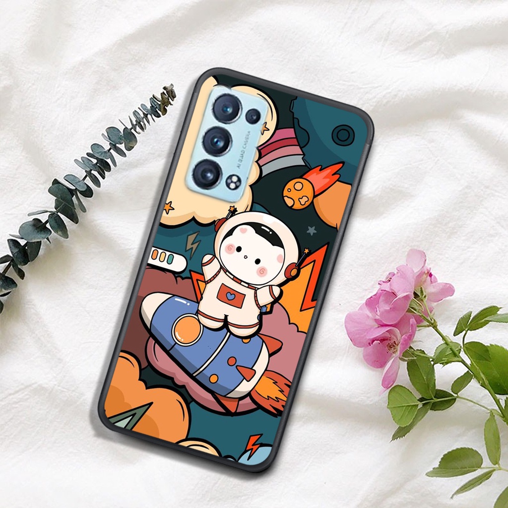 ỐP LƯNG OPPO RENO 6 4G/5G/RENO 6Z/OPPO A95 5G/A16, IN HÌNH ASTRONAUT TIỂU ĐỘI PHI-HÀNH-GIA, MÀU SẮC CỰC BẮT MẮT