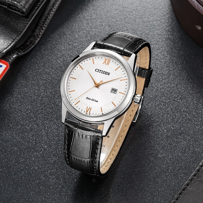 Đồng hồ nam Citizen chính hãng AW1236-11A, dây da