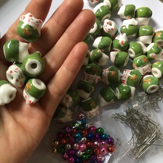 SỈ: Combo mèo may mắn bằng gốm sứ làm vòng tay handmade