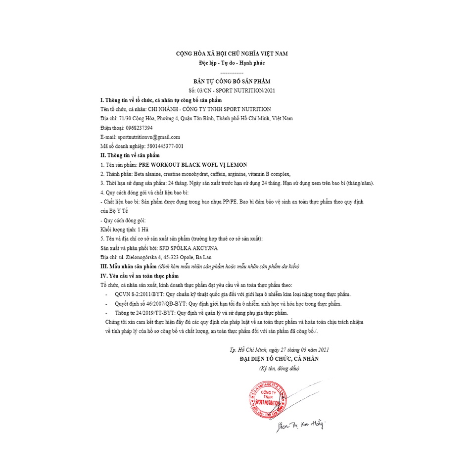 Pre-Workout Black Wolf -Tăng Sức Mạnh Tối Đa Trong Tập