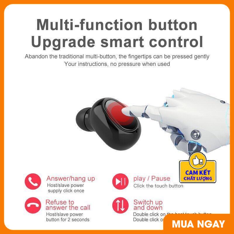Tai nghe Bluetooth L21 TWS 5.0 không dây Stereo chống ồn kèm kén sạc nam châm cao cấp