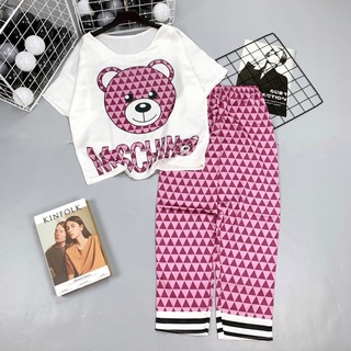 Bộ lụa Satin 5D cộc dài - Bộ Pyjama mặc nhà siêu xinh