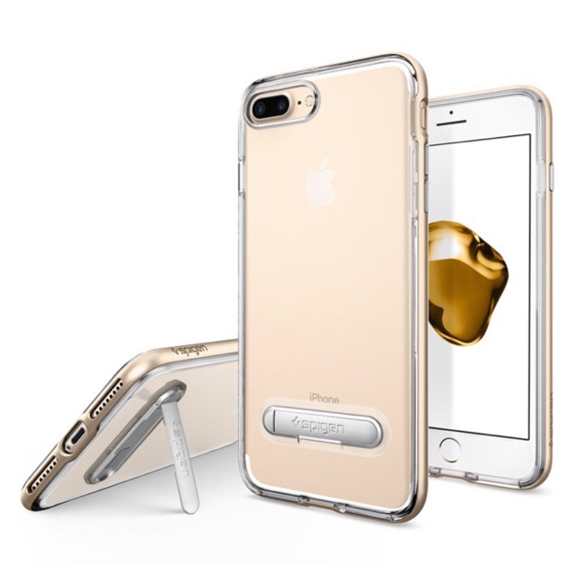 Ốp lưng iphone 7/8 plus Spigen Crystal Hybrid Gold USA