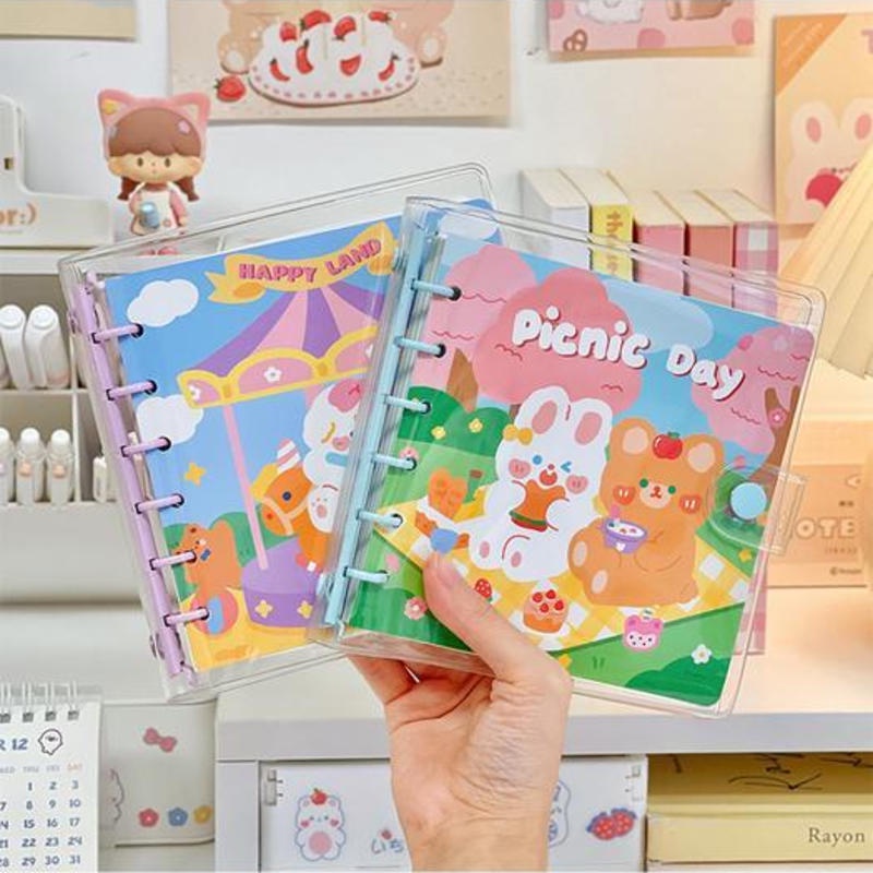 ⭐ iLado ⭐ binder a6 sổ tay tài khoản tay sáng tạo dễ thương vở kẻ ngang sổ ghi chép notebook  sổ ghi chép sổ tay ghi chép vở lò xo kẻ ngang sổ lò xo kẻ ngang marker sticker sổ ghi chú mini tập vở học văn phòng phẩm sổ ghi chú