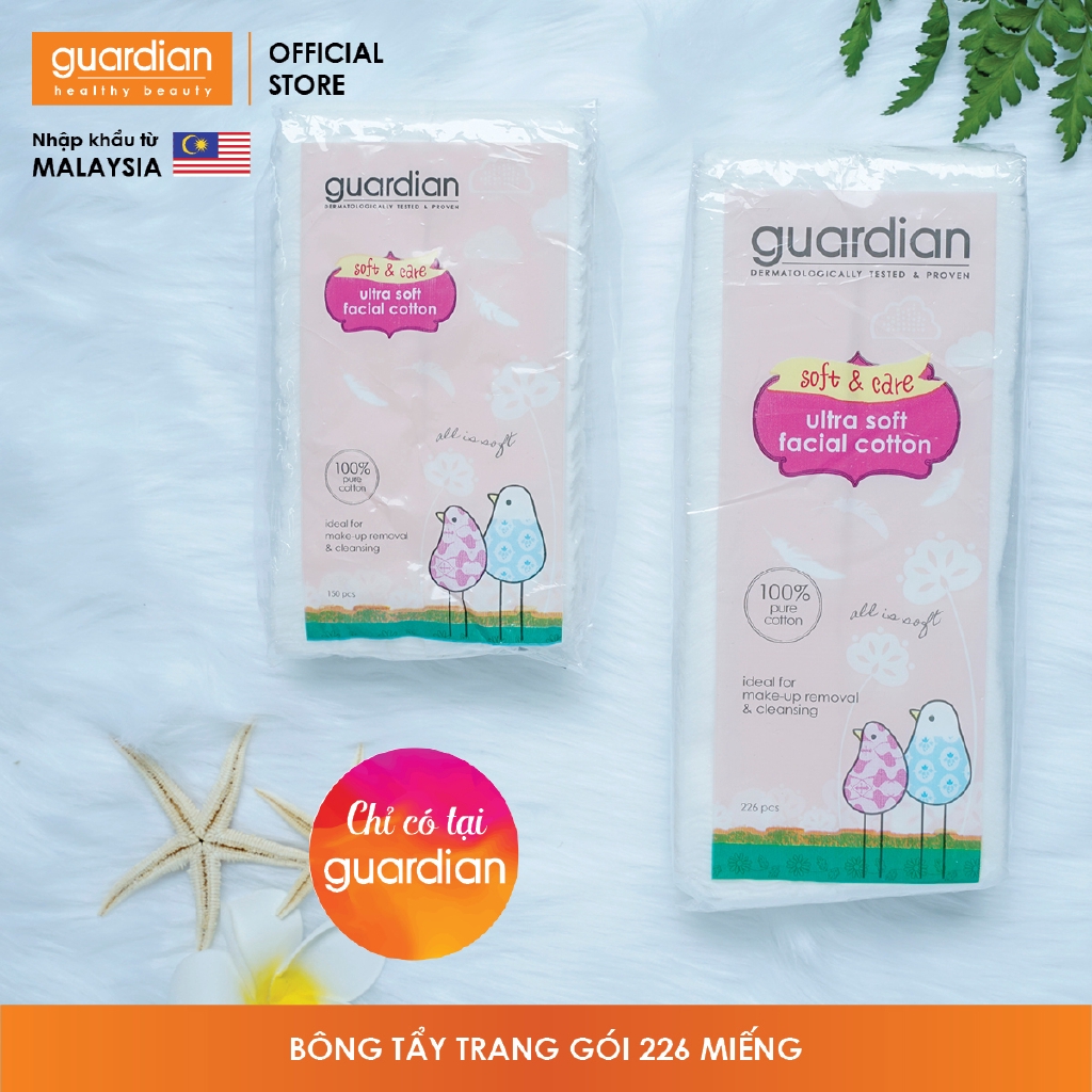 [Mã FMCGMALL -8% đơn 250k] Bông tẩy trang Guardian (226 miếng)