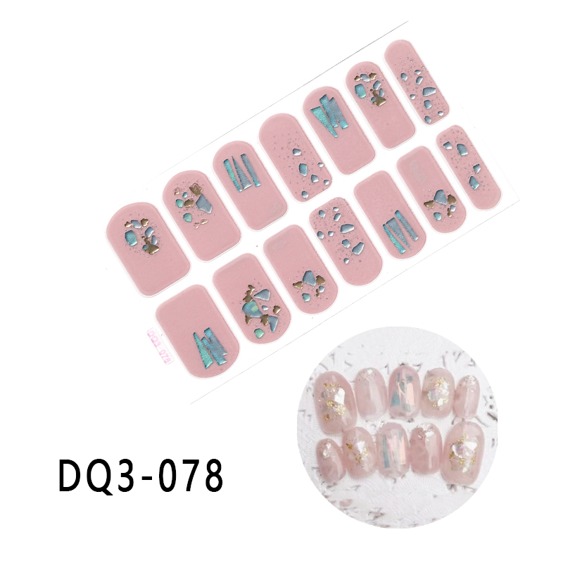 Set 14 miếng dán trang trí móng tay nhãn dán 3d dq3_74-88