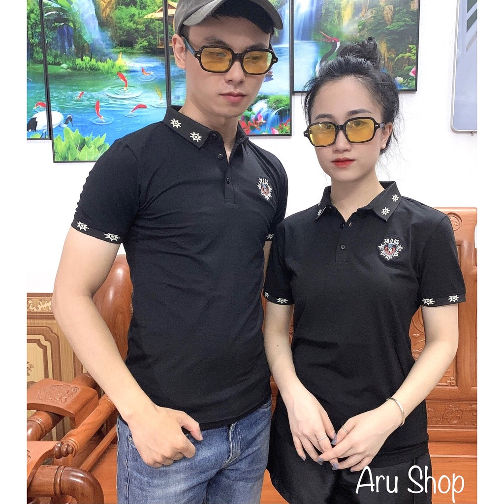 Áo polo đôi nam nữ, áo polo nam, áo polo nữ hàng cotton đẹp mịn