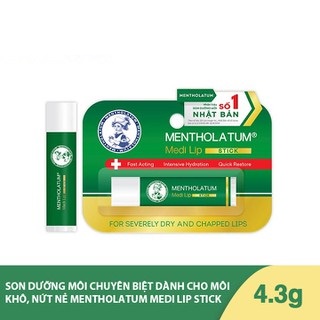 Sáp dưỡng môi chuyên biệt dành cho môi khô, nứt nẻ Mentholatum Medi Lip