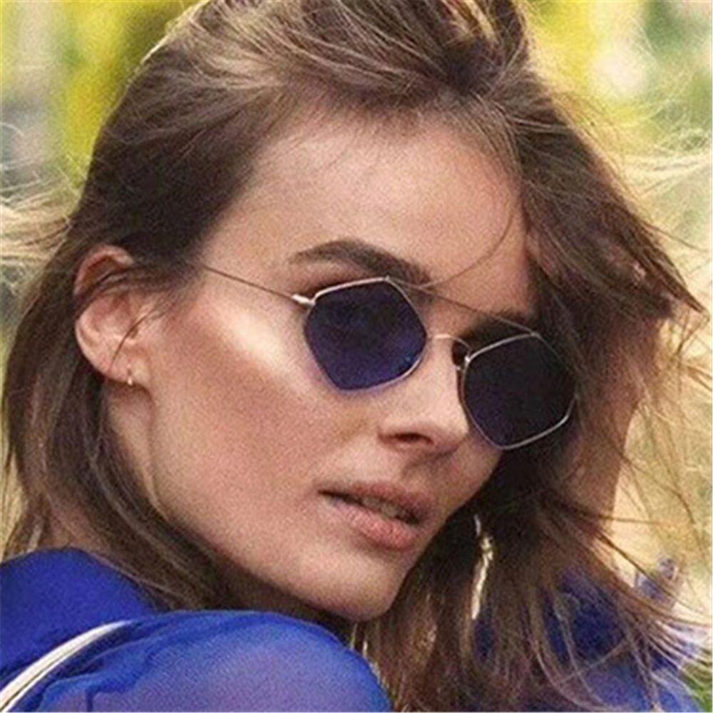 Kính Râm Nữ Gọng Kim Loại Chống Tia UV400 Phong Cách Vintage