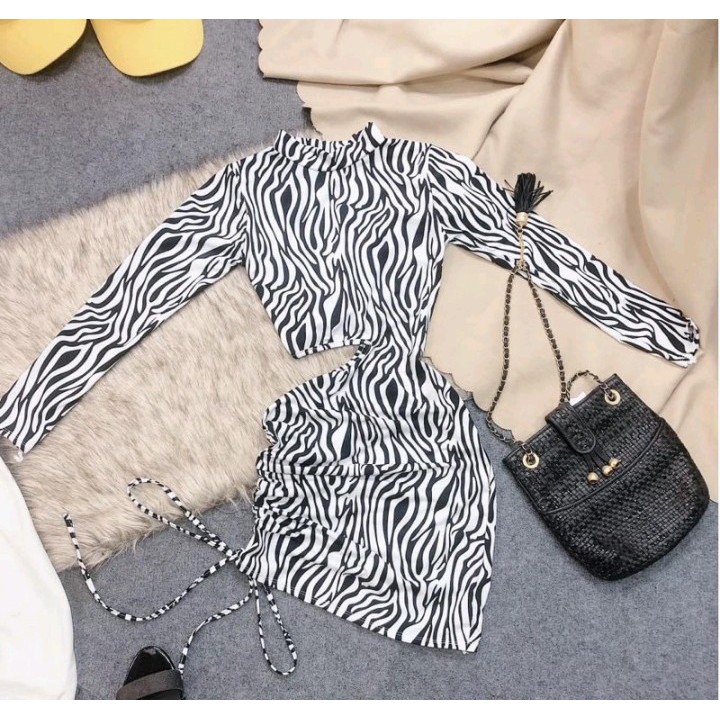 Đầm ôm body rút dây xẻ eo chất thun Borip xịn không xù lông Cam Kết Hàng Y Hình Kèm Ảnh Thật Chính Chủ ( Size từ 40-53kg