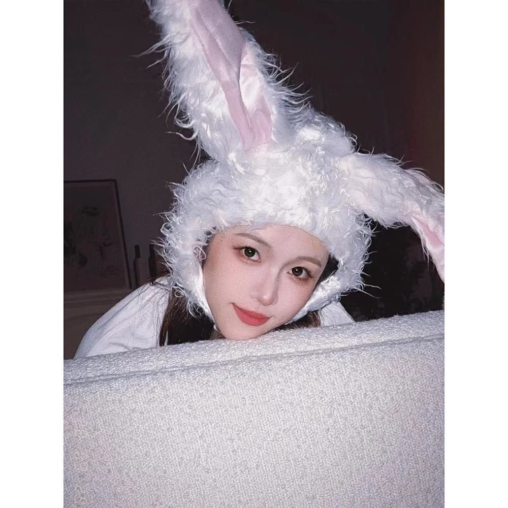 Mũ Tai Thỏ Nhồi Bông Dễ Thương Dùng Làm Đạo Cụ Chụp Ảnh Ouyang Nana