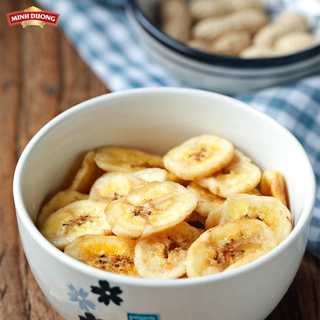 Chuối sấy Minh Dương Food thơm ngon healthy giòn tan nguyên chất túi zip ăn vặt làm quà tiện lợi