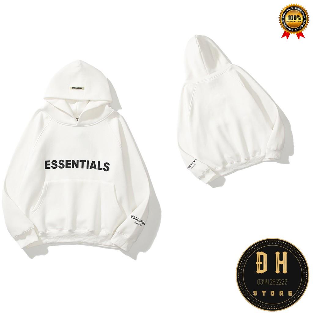 Áo Khoác Hoodie Nỉ Cao Su Nổi Nam Nữ Có Mũ Form Rộng ESSENTIALS Nhiều Màu Unisex Ulzzang . | BigBuy360 - bigbuy360.vn