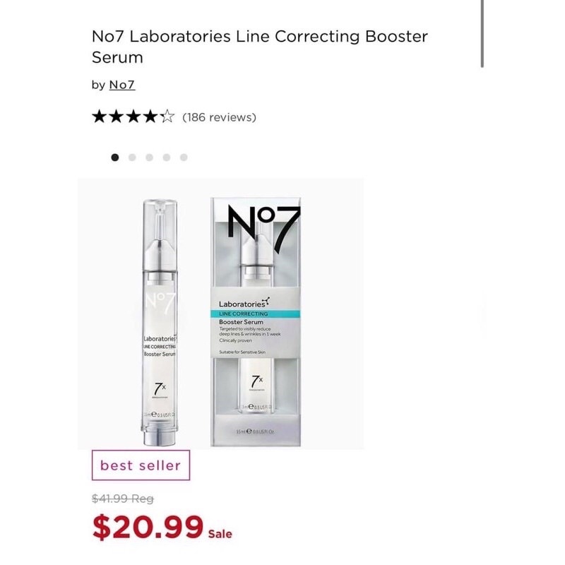 Serum chống lão hoá Laboratories Line Correcting Booster No7