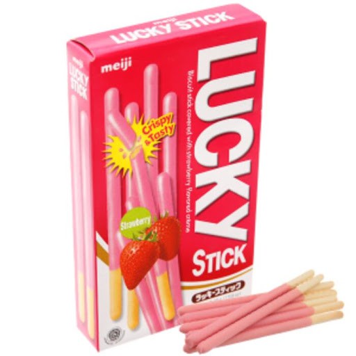 Bánh Lucky stick Meiji ( 38g - 45g ) vị Chocolate , vị chocolate và coffee , vị dâu