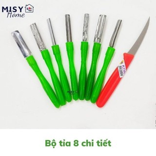 Bộ tỉa rau củ hoa quả trái cây 8 chi tiết trang trí món ăn rằm mùng 1 lễ tết  trung thu cỗ liên hoan nhà hàng